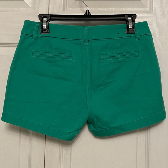 J. Crew Green Cotton Cinco Shorts Size 4 - Picture 2 of 9